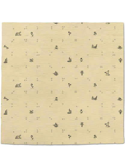 Juliette Hinterbloom Grasscloth  Wallpaper in Pearlescent Noir