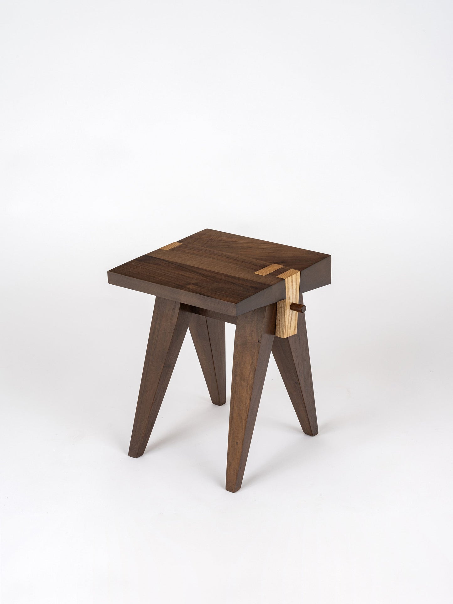 La Petite Table/Stool in Dark Walnut End Tables