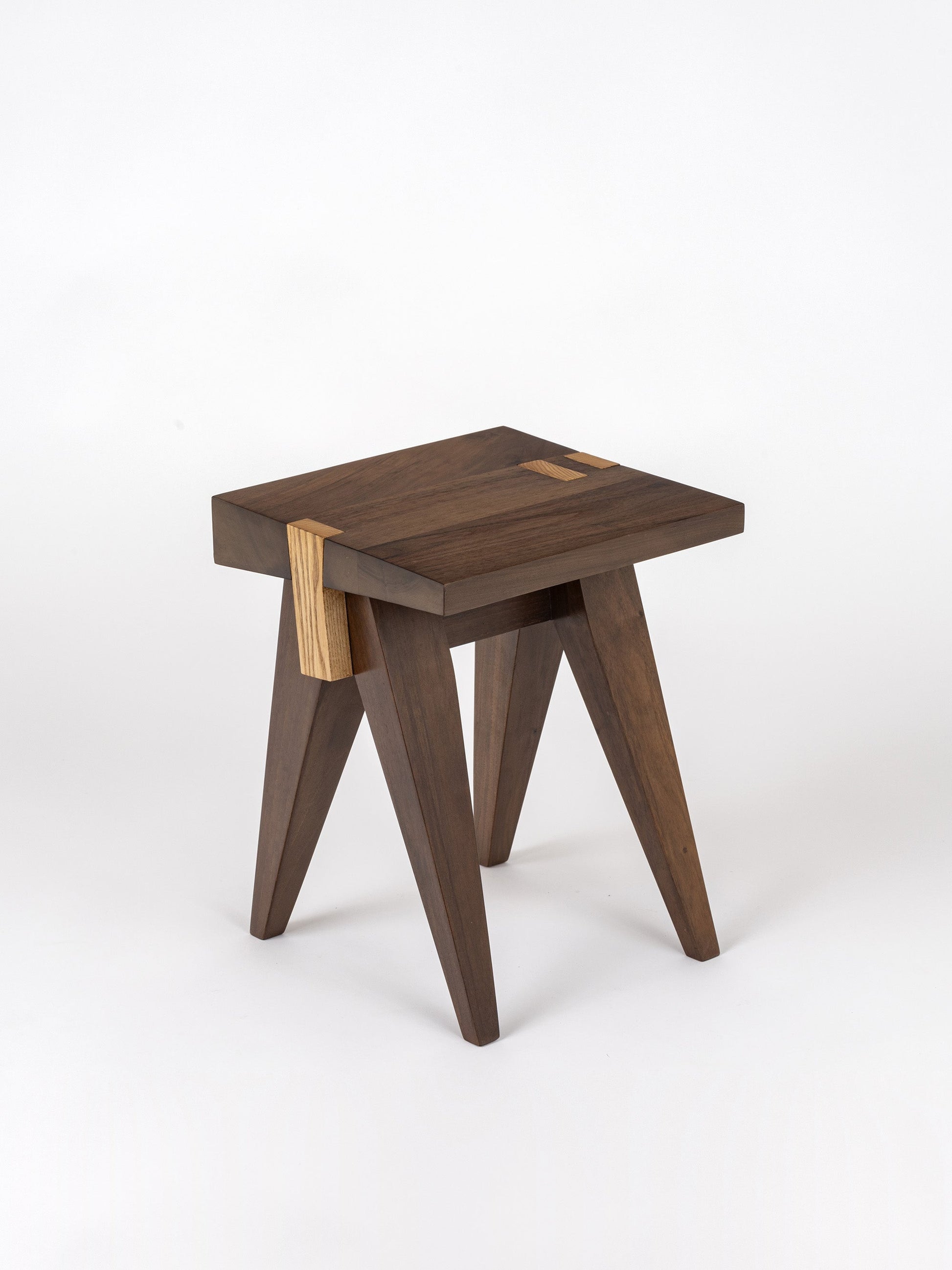 La Petite Table/Stool in Dark Walnut End Tables