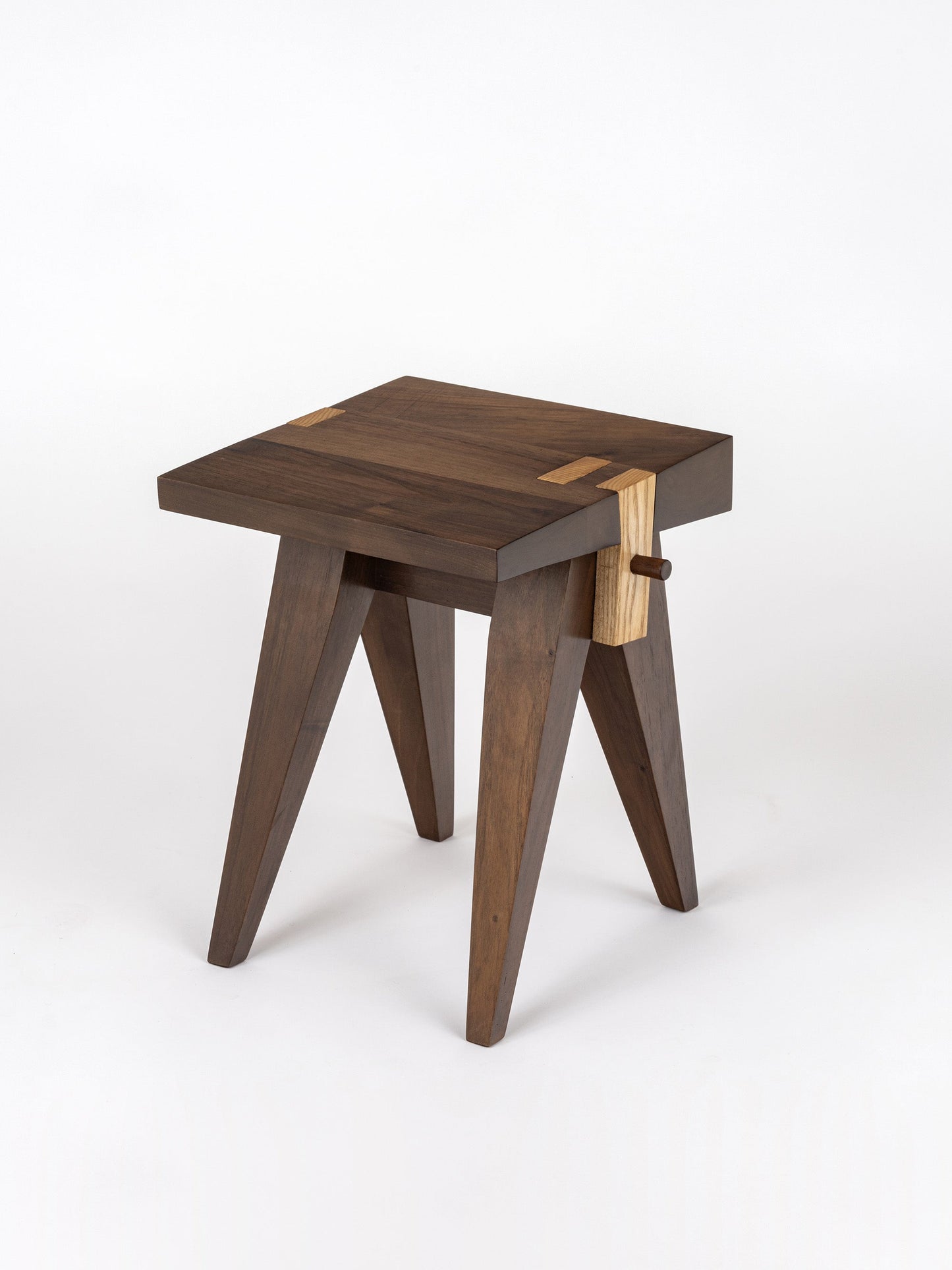 La Petite Table/Stool in Dark Walnut End Tables