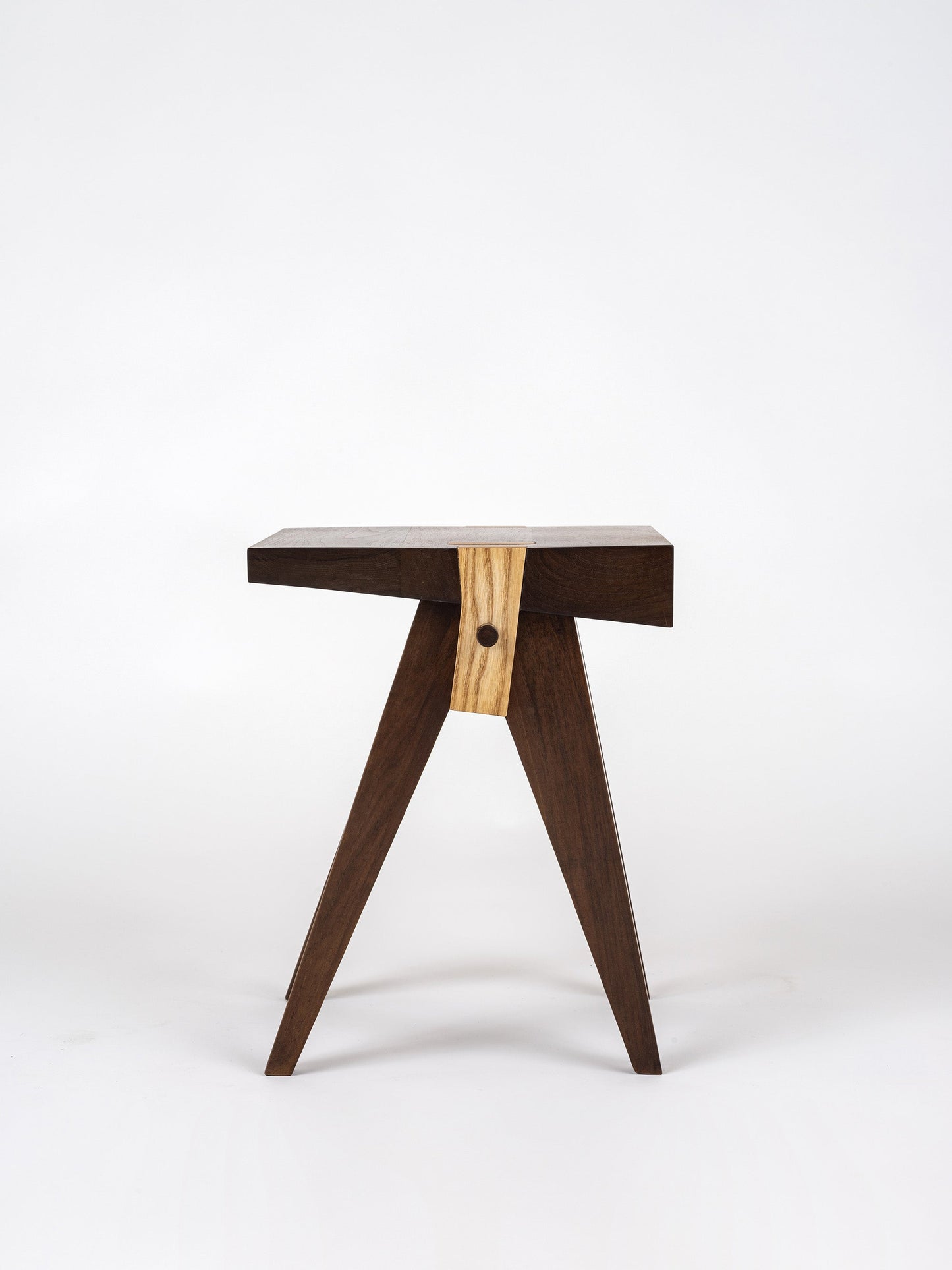La Petite Table/Stool in Dark Walnut End Tables