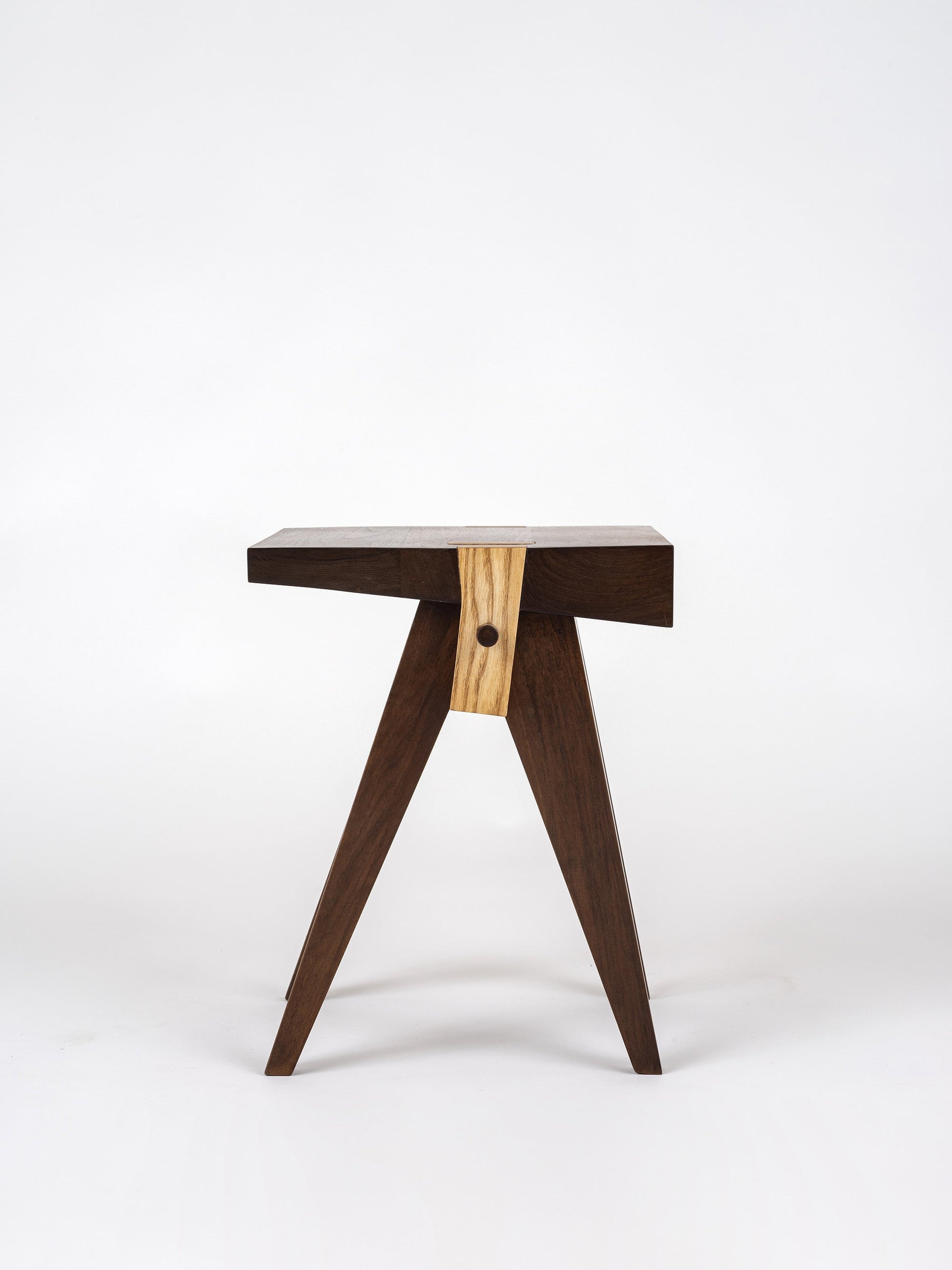 La Petite Table/Stool in Dark Walnut End Tables