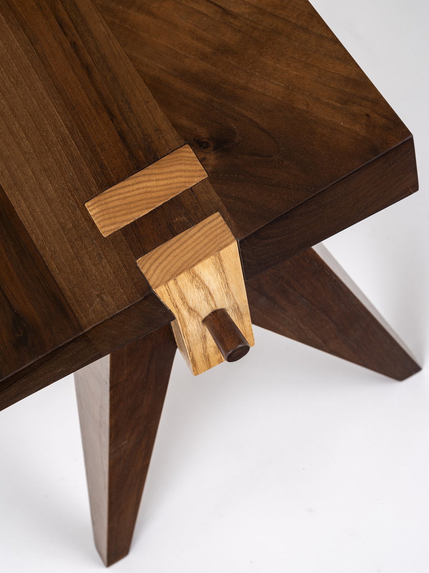La Petite Table/Stool in Dark Walnut End Tables