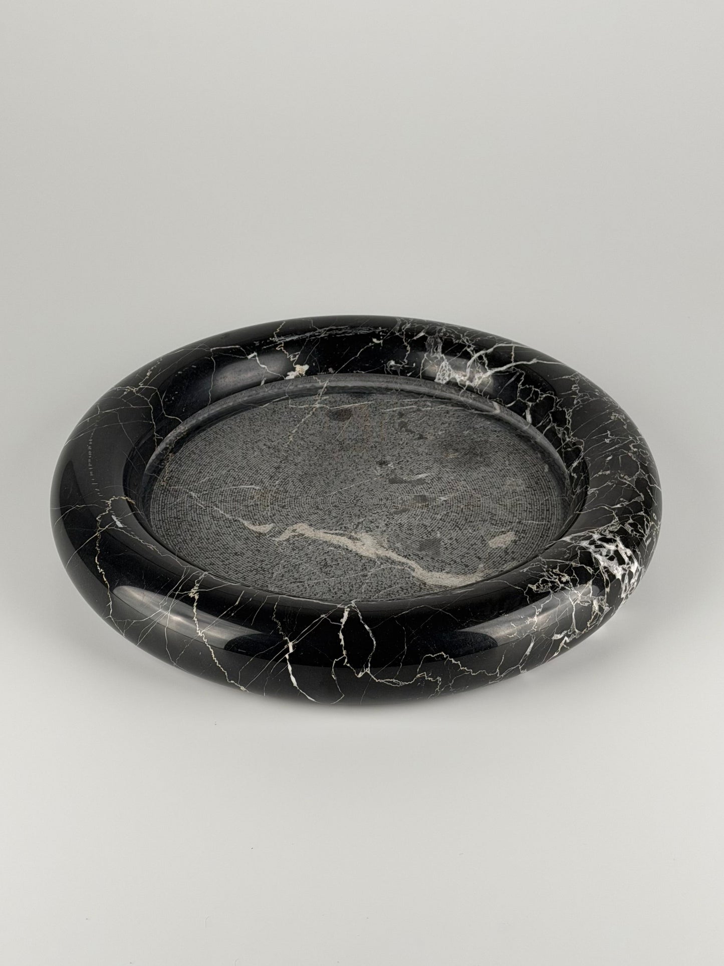 Large Black Marble Centerpiece by Up & Up, Italy, 1970s Bowls