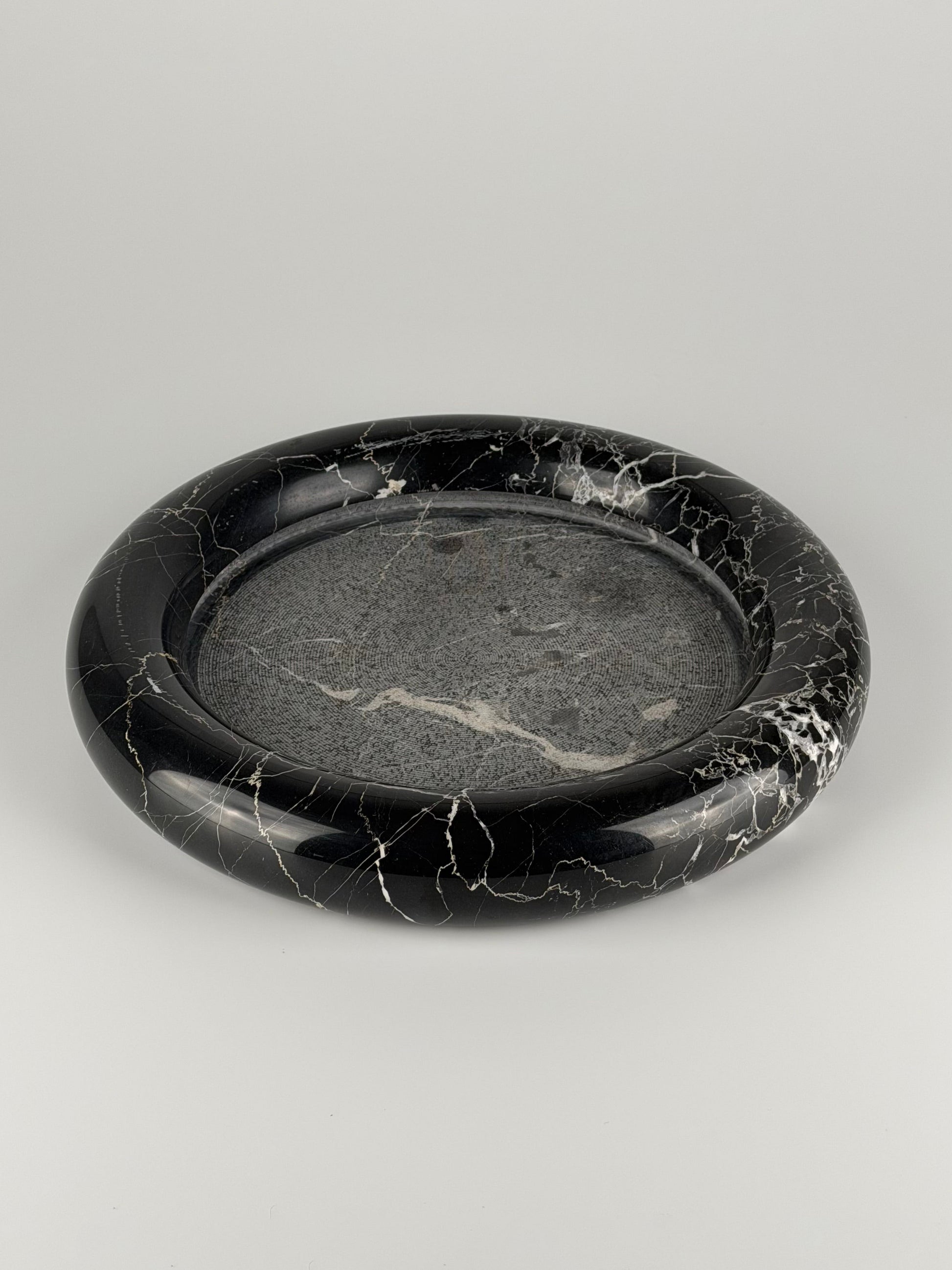 Large Black Marble Centerpiece by Up & Up, Italy, 1970s Bowls