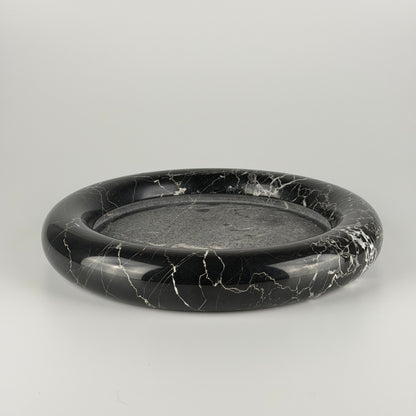 Large Black Marble Centerpiece by Up & Up, Italy, 1970s Bowls