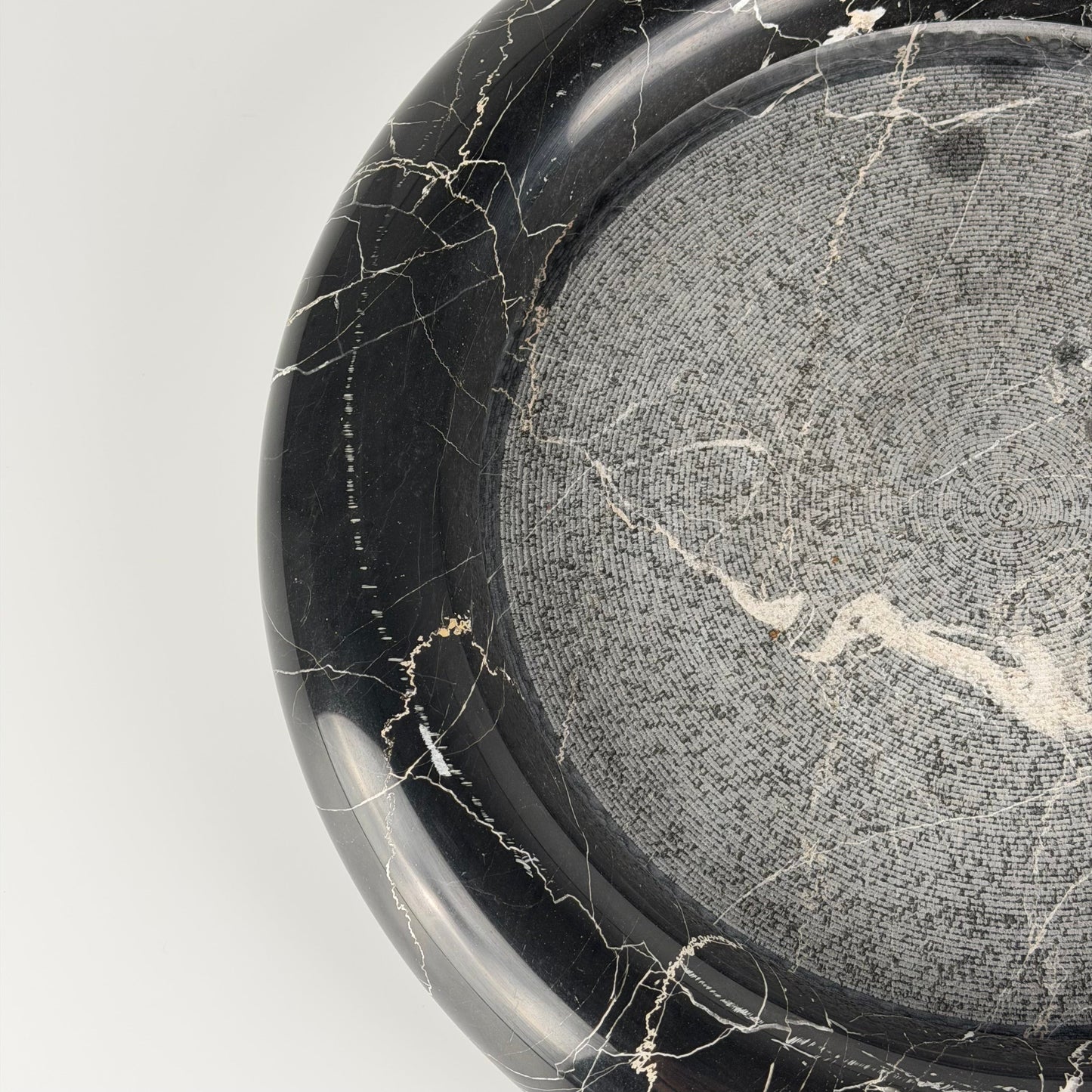 Large Black Marble Centerpiece by Up & Up, Italy, 1970s Bowls