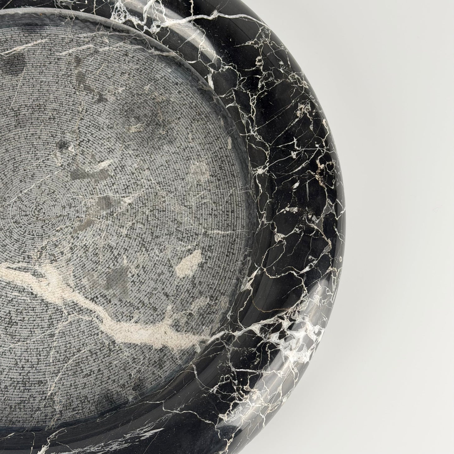 Large Black Marble Centerpiece by Up & Up, Italy, 1970s Bowls