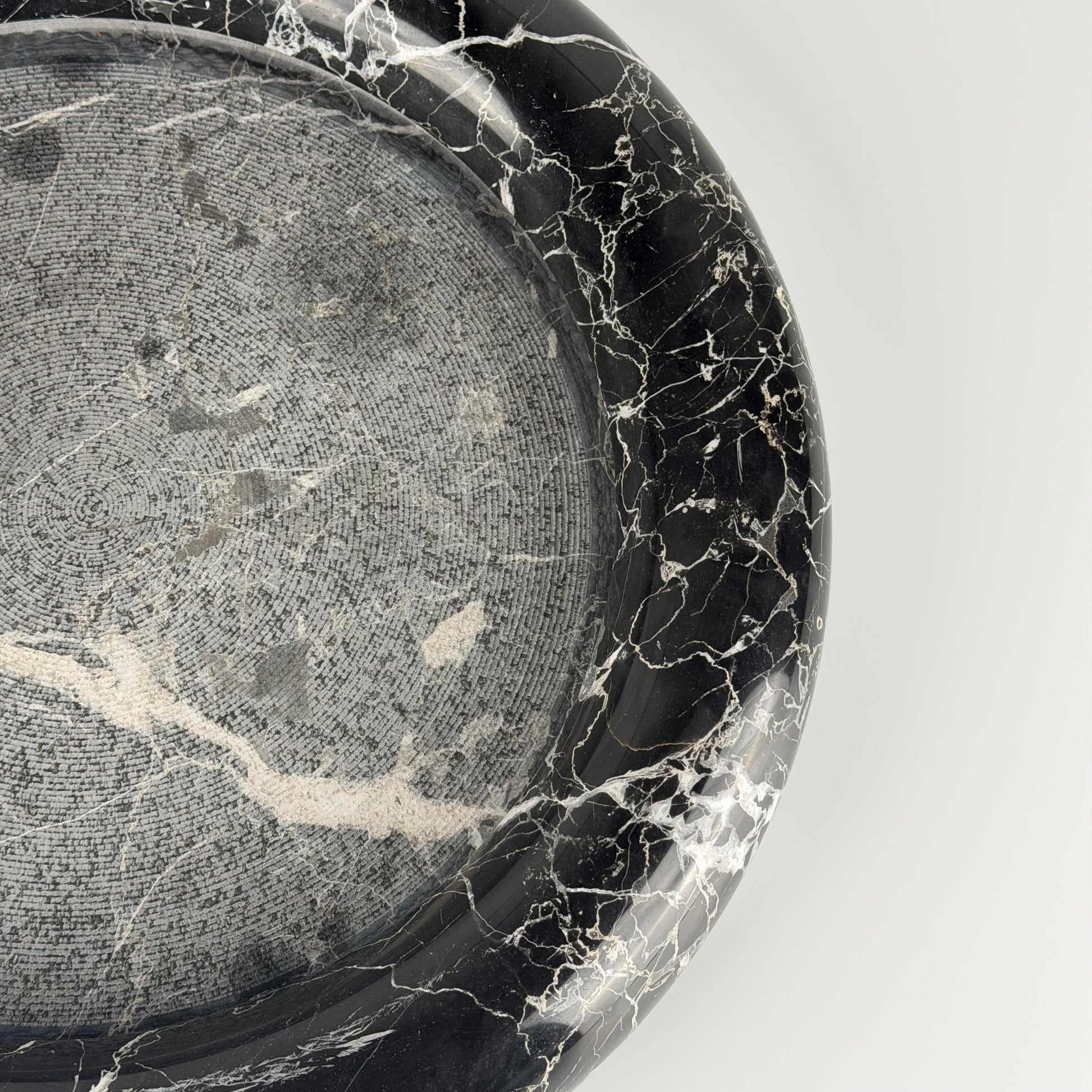 Large Black Marble Centerpiece by Up & Up, Italy, 1970s Bowls