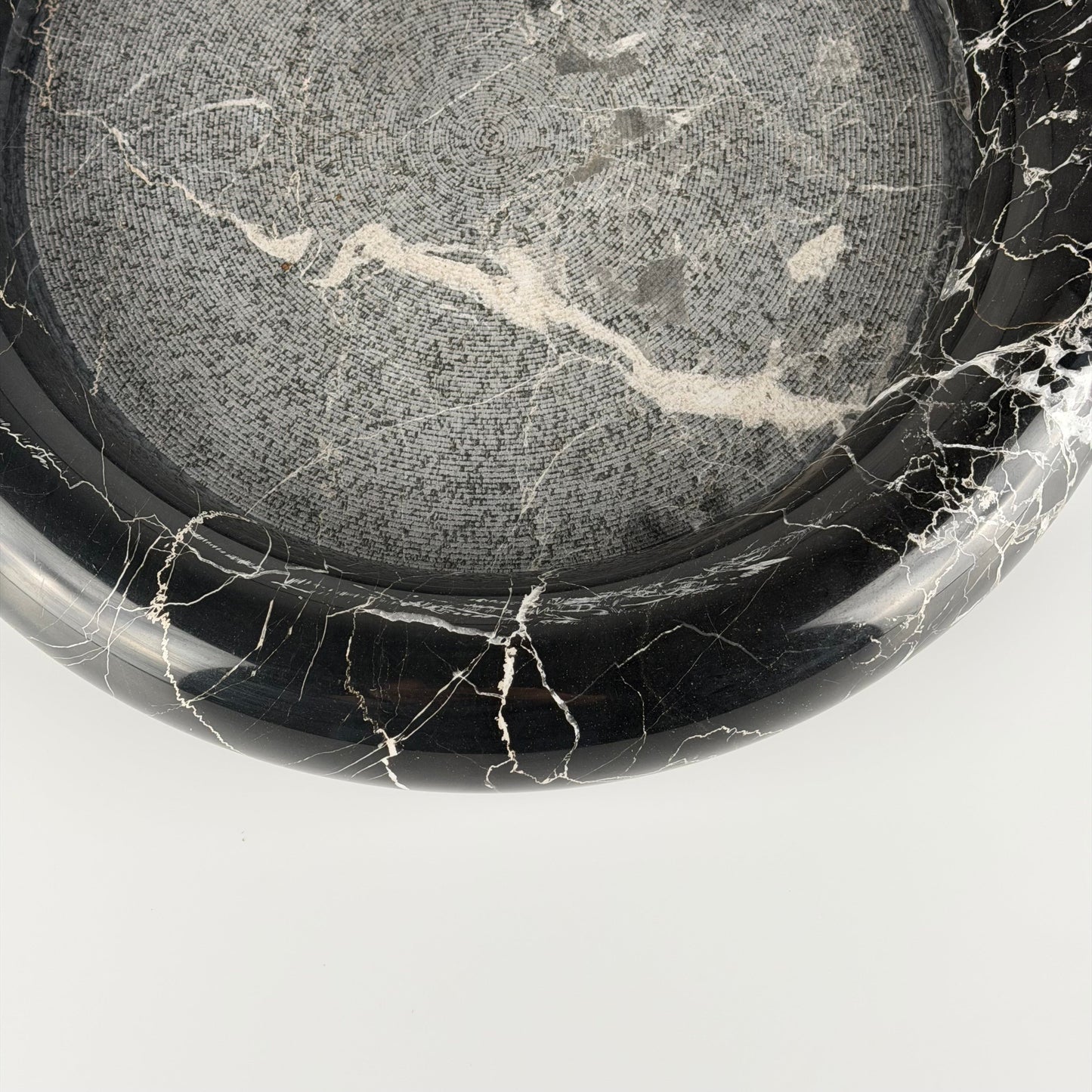 Large Black Marble Centerpiece by Up & Up, Italy, 1970s Bowls
