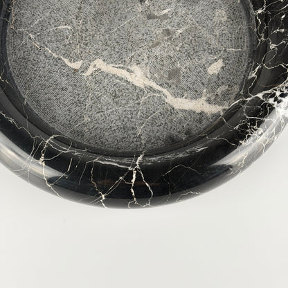 Large Black Marble Centerpiece by Up & Up, Italy, 1970s Bowls