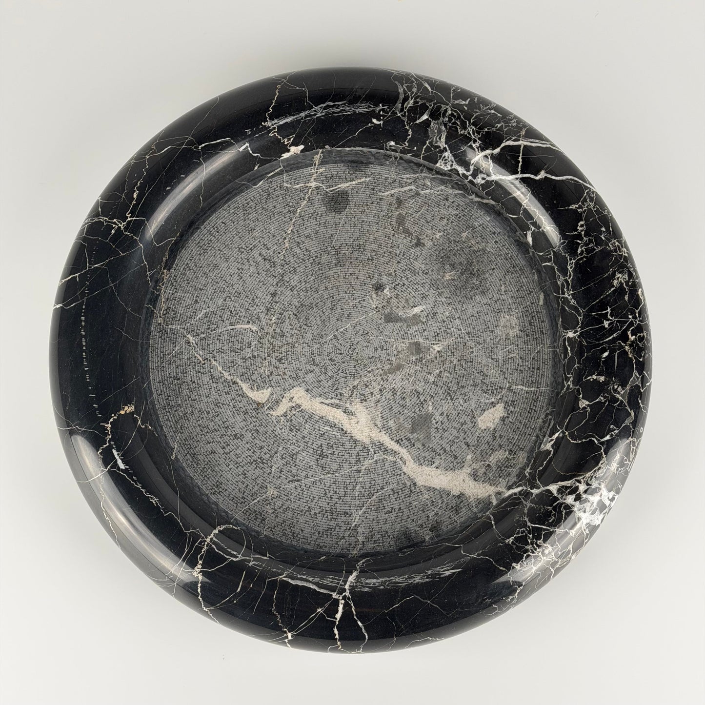 Large Black Marble Centerpiece by Up & Up, Italy, 1970s Bowls