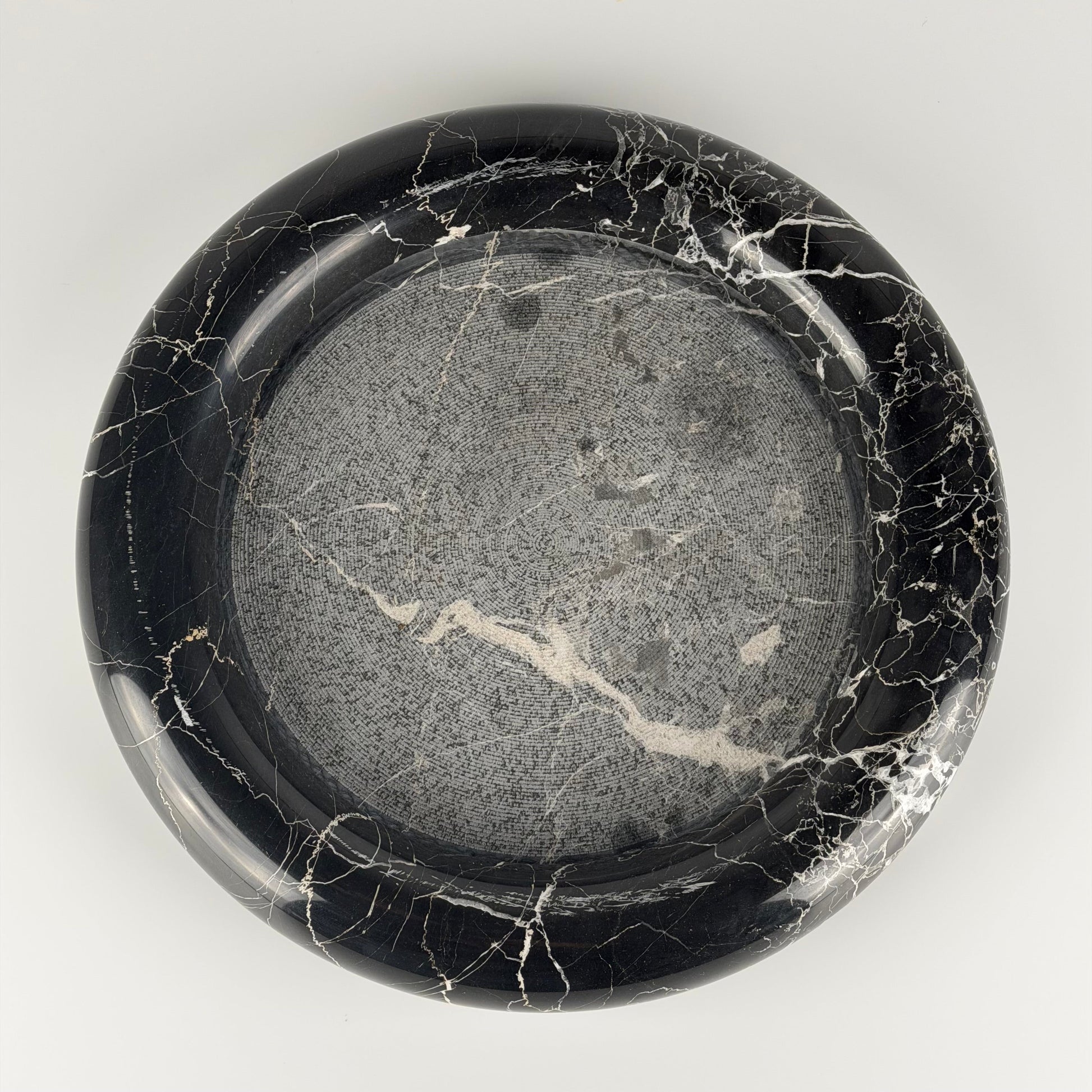 Large Black Marble Centerpiece by Up & Up, Italy, 1970s Bowls