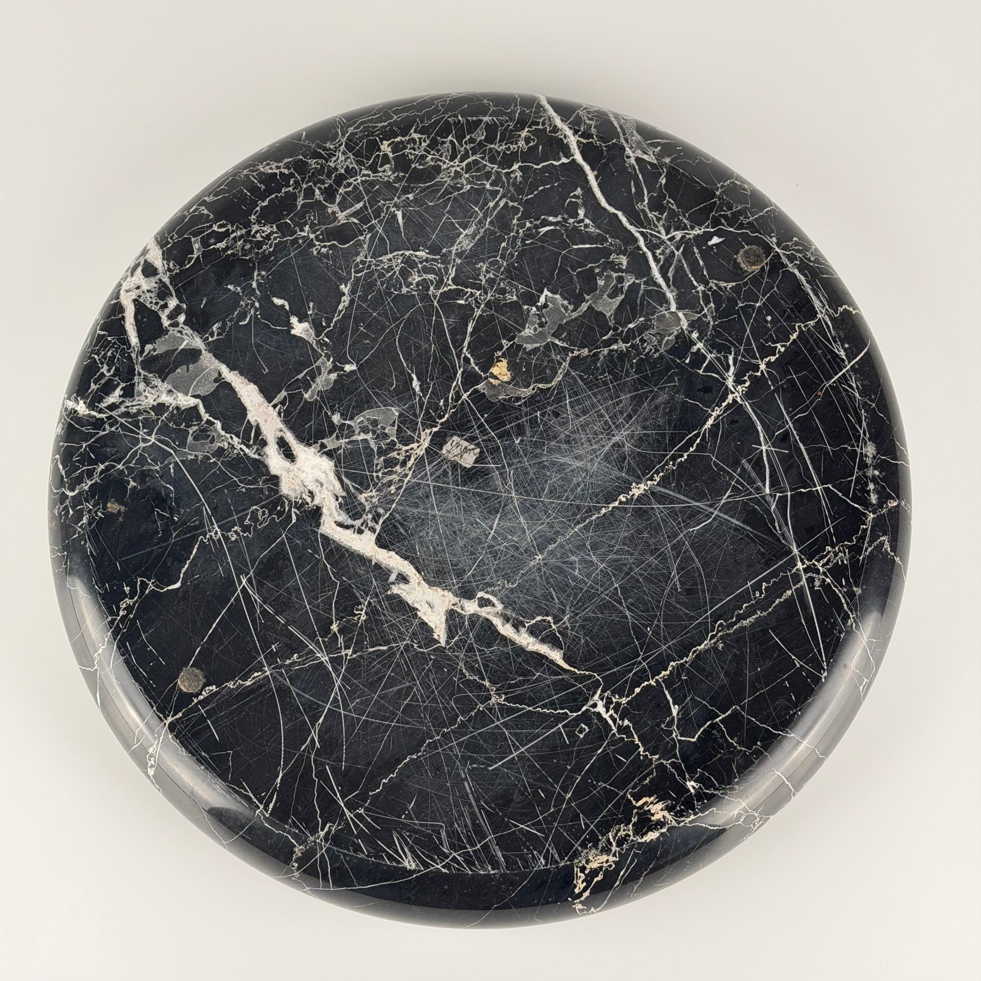 Large Black Marble Centerpiece by Up & Up, Italy, 1970s Bowls