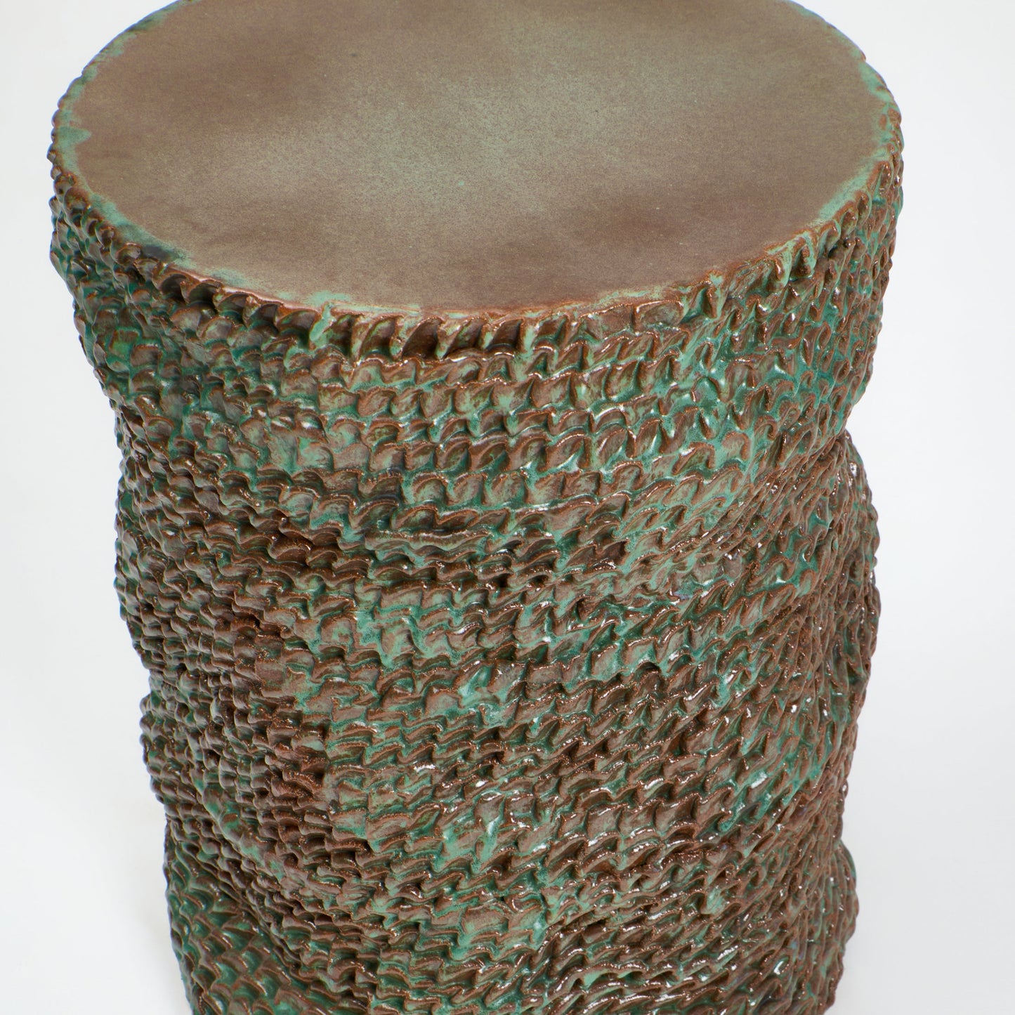 Large Casa Ceramic Side Table in Moss End Tables