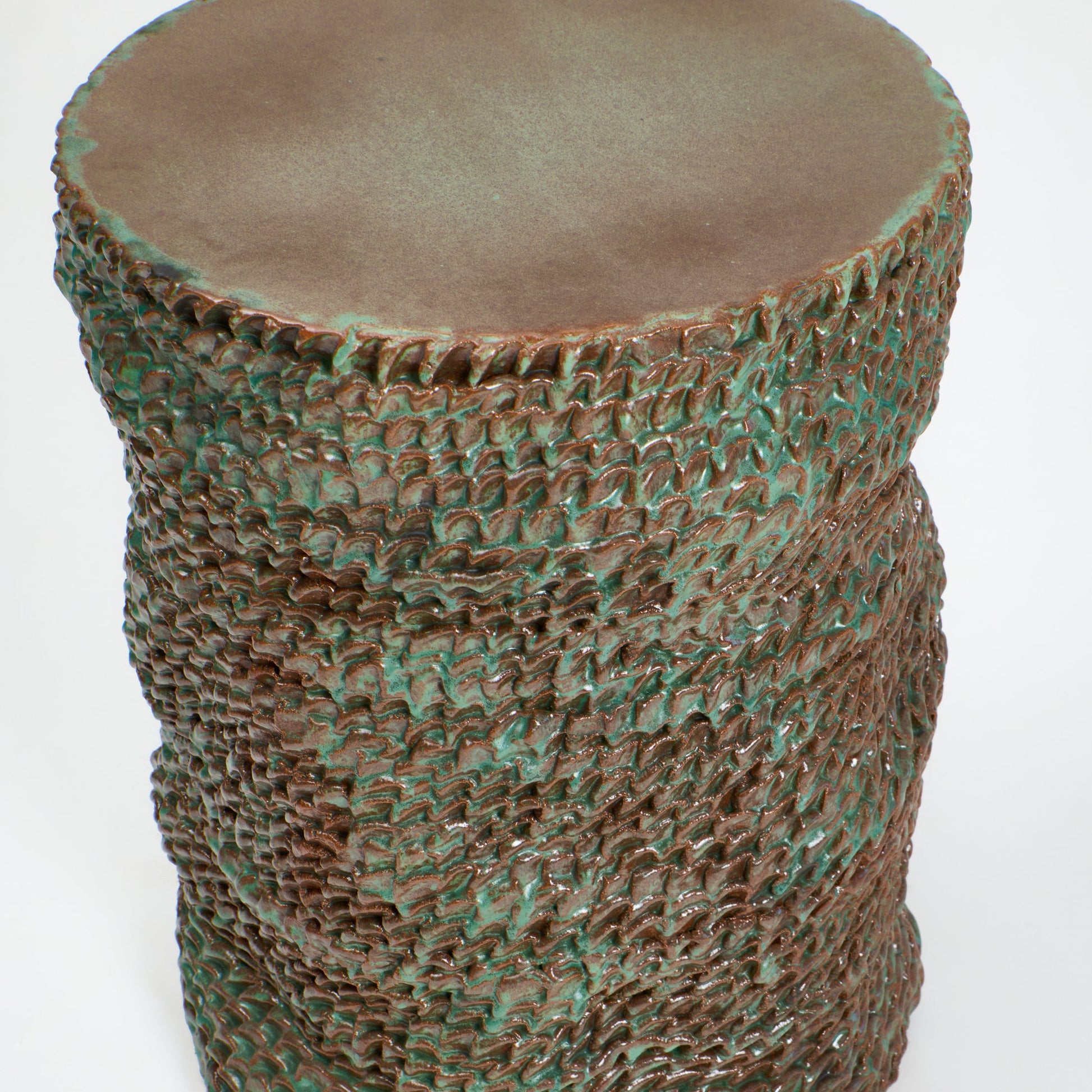 Large Casa Ceramic Side Table in Moss End Tables