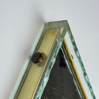 Large Diamond-Shaped Wall Mirror by Luigi Brusotti for Fontana Arte, 1950s Mirrors