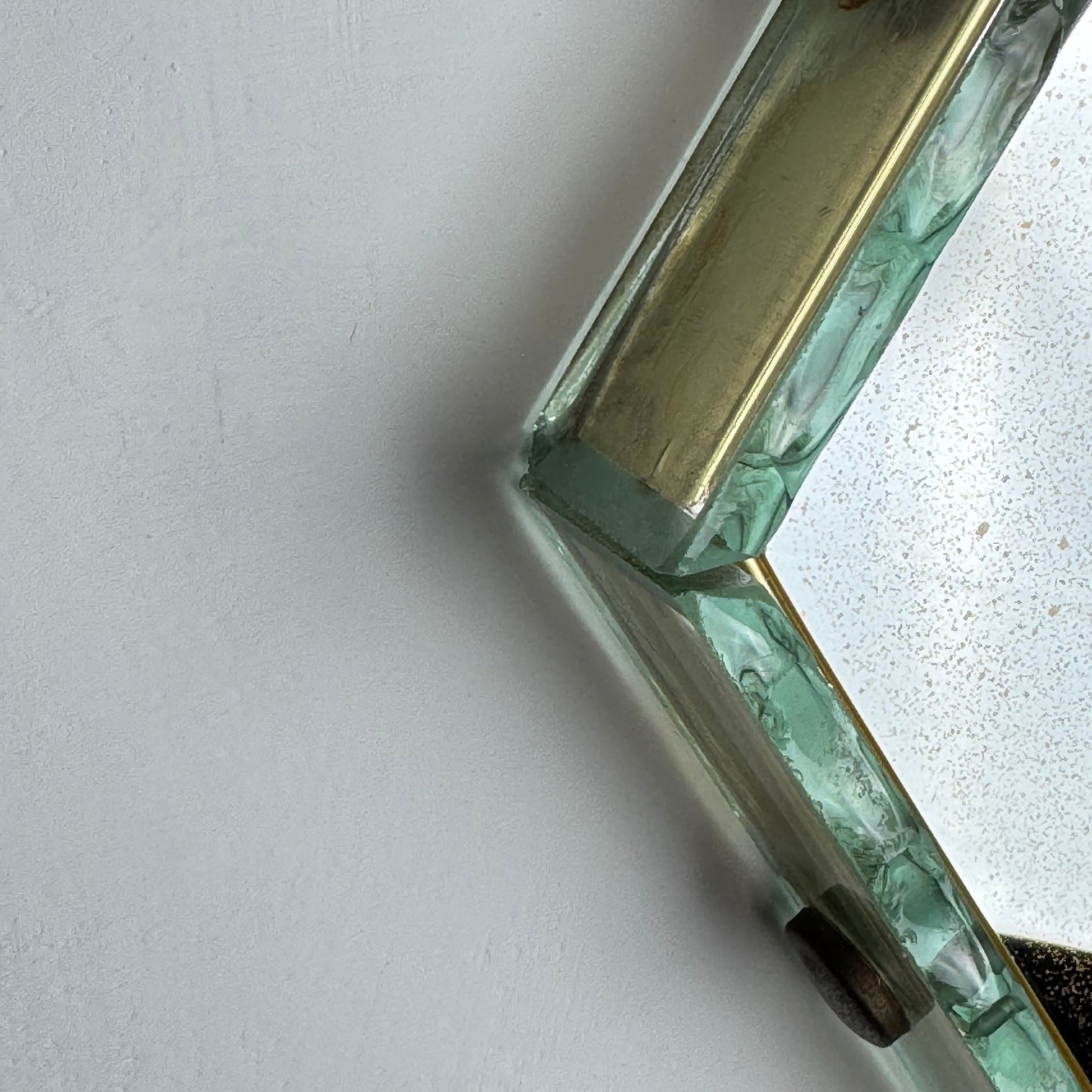 Large Diamond-Shaped Wall Mirror by Luigi Brusotti for Fontana Arte, 1950s Mirrors