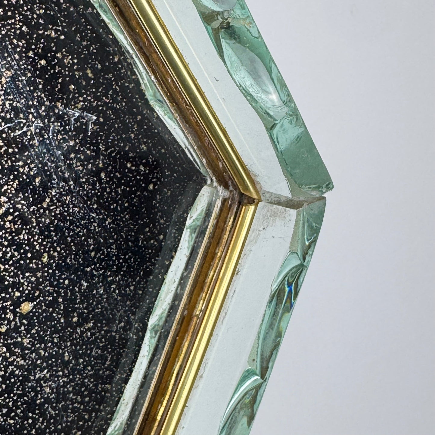 Large Diamond-Shaped Wall Mirror by Luigi Brusotti for Fontana Arte, 1950s Mirrors