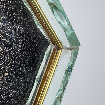Large Diamond-Shaped Wall Mirror by Luigi Brusotti for Fontana Arte, 1950s Mirrors