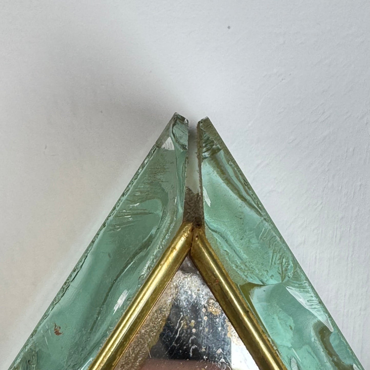 Large Diamond-Shaped Wall Mirror by Luigi Brusotti for Fontana Arte, 1950s Mirrors
