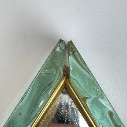 Large Diamond-Shaped Wall Mirror by Luigi Brusotti for Fontana Arte, 1950s Mirrors