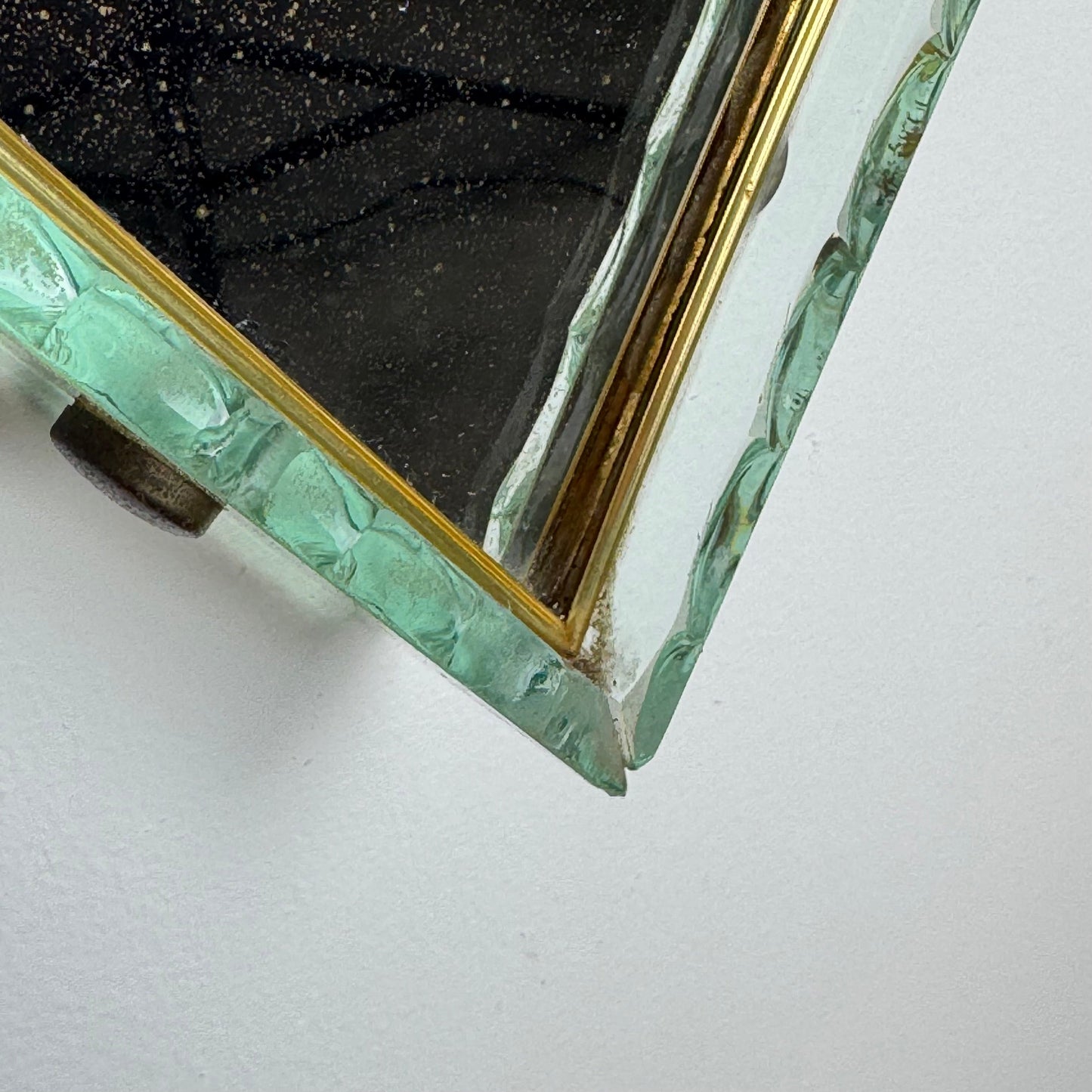 Large Diamond-Shaped Wall Mirror by Luigi Brusotti for Fontana Arte, 1950s Mirrors