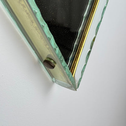 Large Diamond-Shaped Wall Mirror by Luigi Brusotti for Fontana Arte, 1950s Mirrors