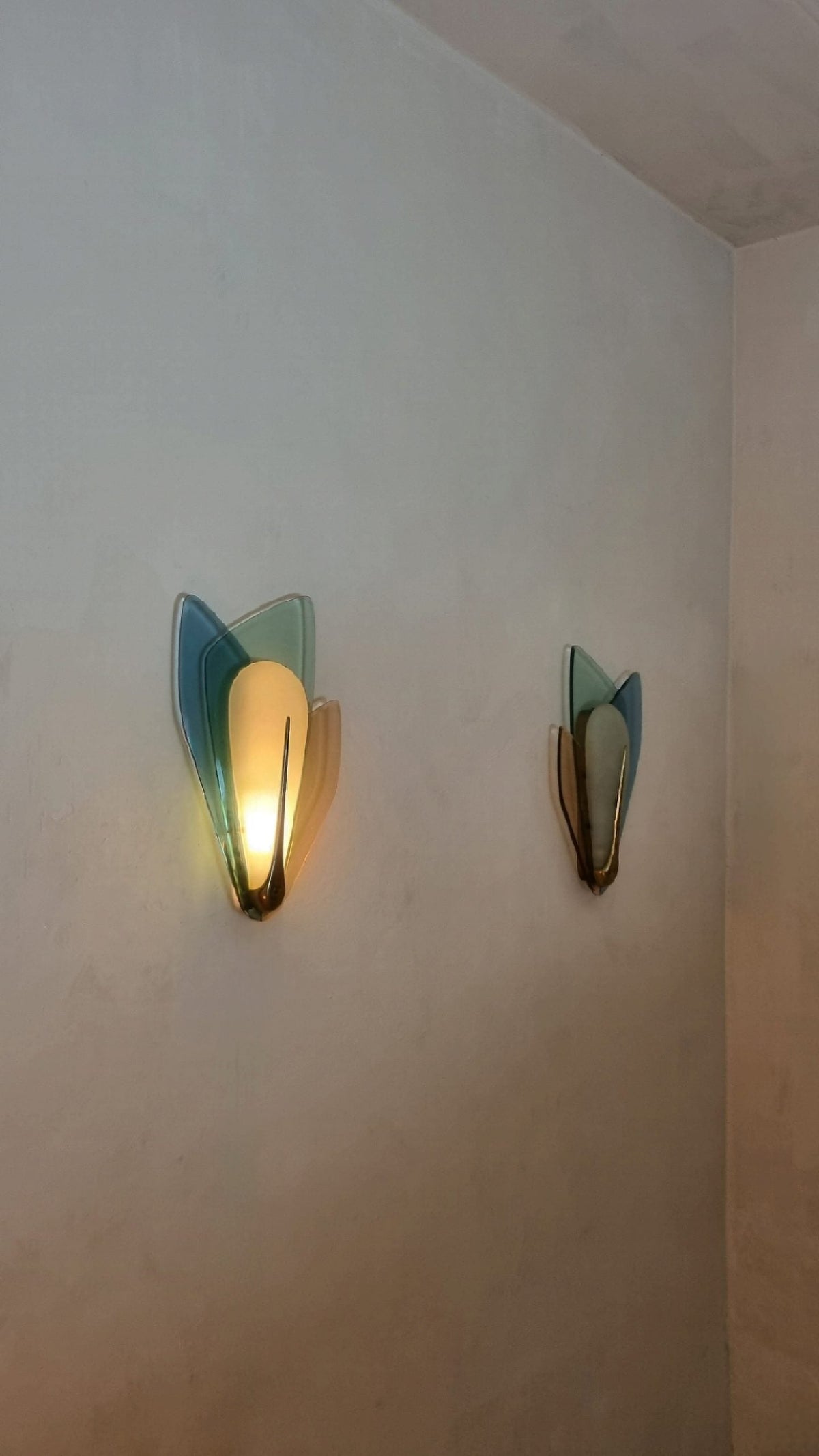 Large Wall Sconces Designed by Max Ingrand for Fontana Arte, 1955 Sconces