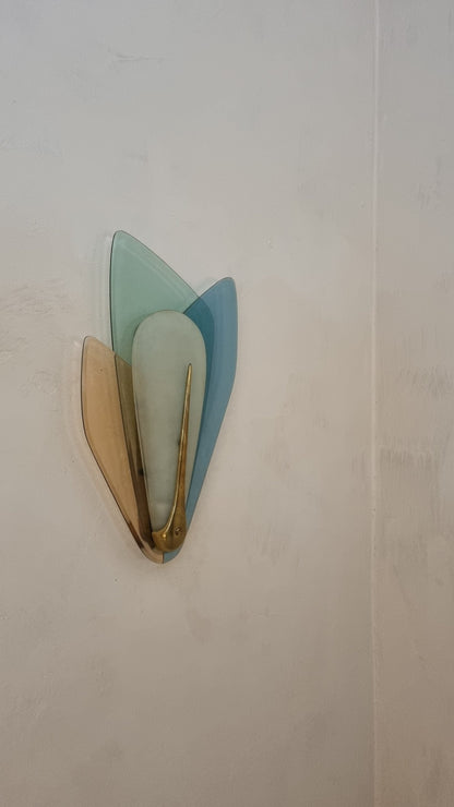 Large Wall Sconces Designed by Max Ingrand for Fontana Arte, 1955 Sconces