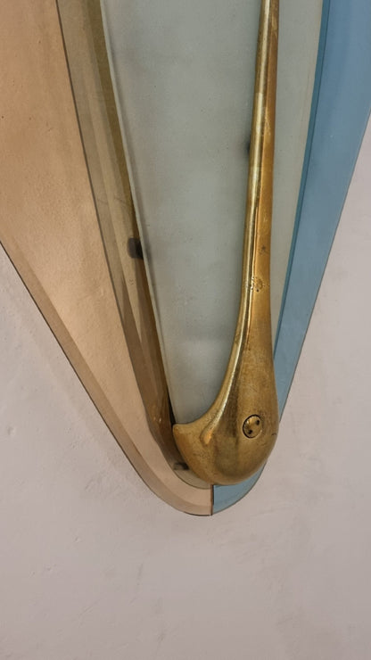 Large Wall Sconces Designed by Max Ingrand for Fontana Arte, 1955 Sconces
