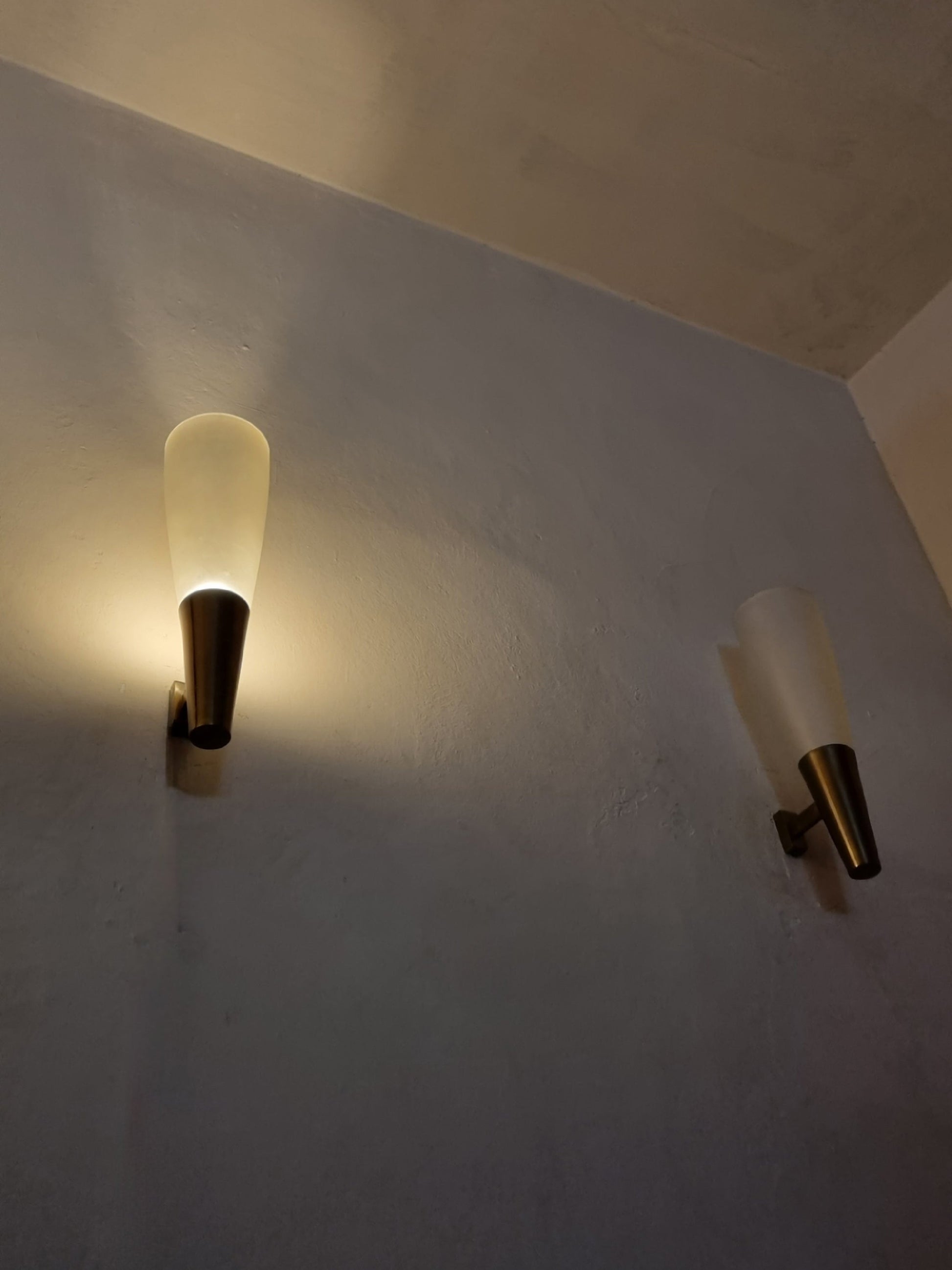 Large Wall Sconces Designed by Pietro Chiesa for Fontana Arte, 1936 Sconces