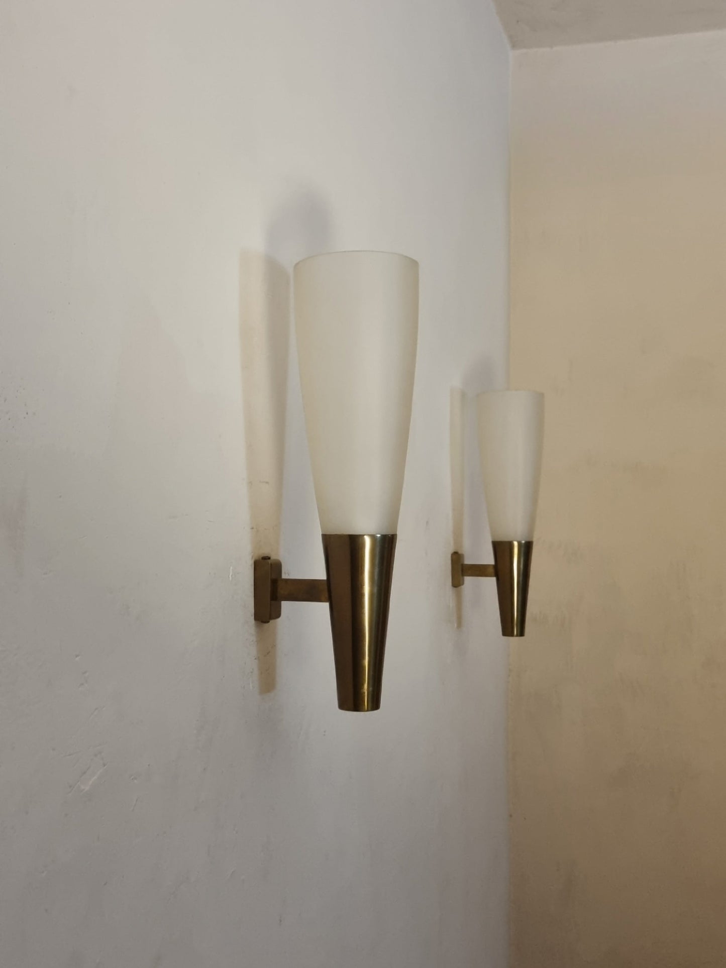 Large Wall Sconces Designed by Pietro Chiesa for Fontana Arte, 1936 Sconces