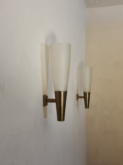 Large Wall Sconces Designed by Pietro Chiesa for Fontana Arte, 1936 Sconces