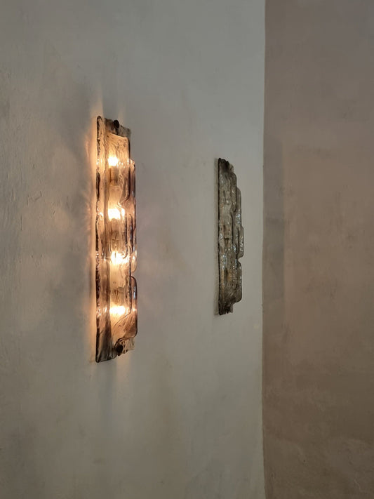 Large Wall Sconces Designed by Toni Zuccheri for Venini, 1960 Sconces
