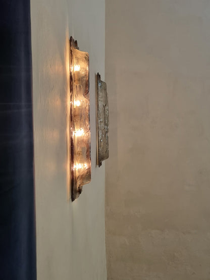 Large Wall Sconces Designed by Toni Zuccheri for Venini, 1960 Sconces