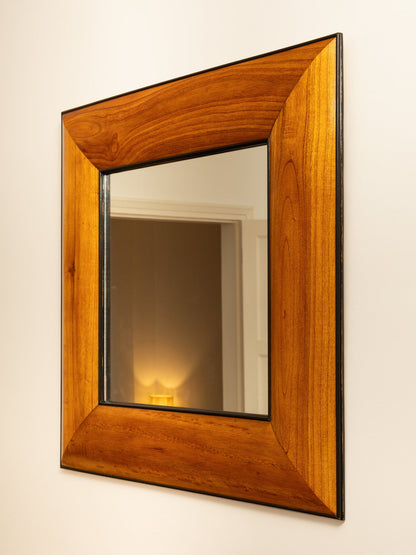 Large Wooden Mirror, Italy 1950s Mirrors