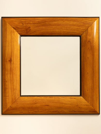 Large Wooden Mirror, Italy 1950s Mirrors