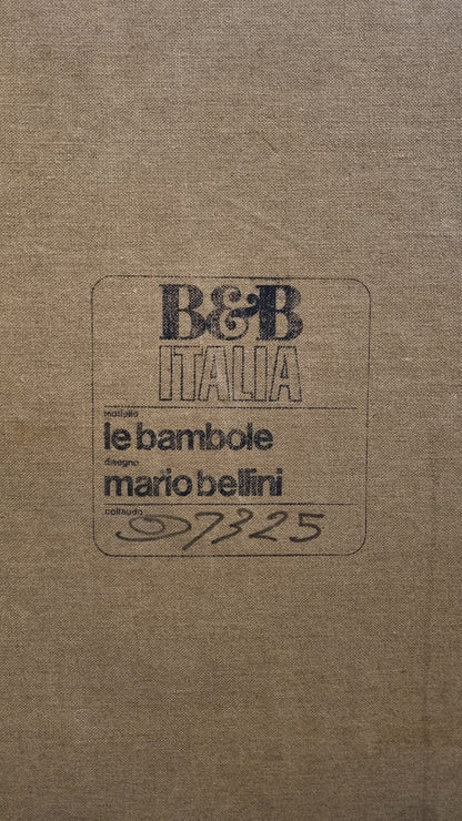 Le Bambole Iconic Chair Designed by Mario Bellini for B&B Italia, 1972 Chairs