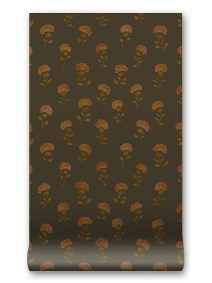 Loom Gardenia  Wallpaper in Meteorite