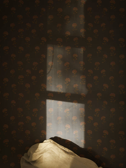 Loom Gardenia  Wallpaper in Meteorite