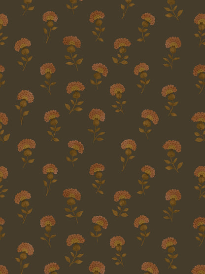 Loom Gardenia  Wallpaper in Meteorite