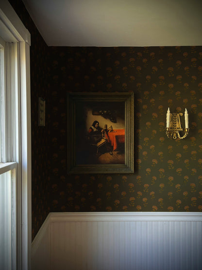 Loom Gardenia  Wallpaper in Meteorite