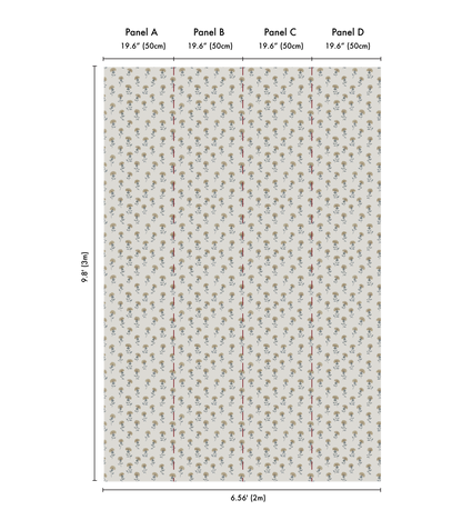 Gardenia Wallpaper in Overcast by Papier
