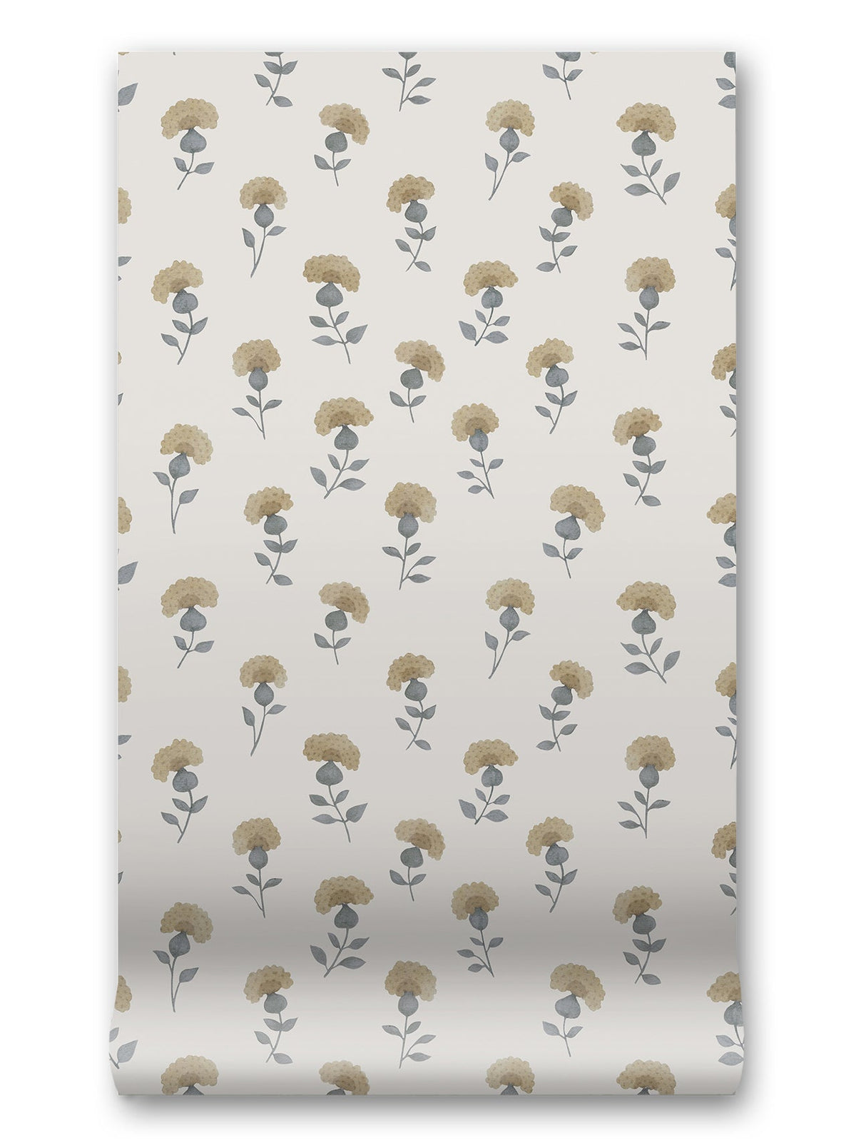Gardenia Wallpaper in Overcast by Papier, third view