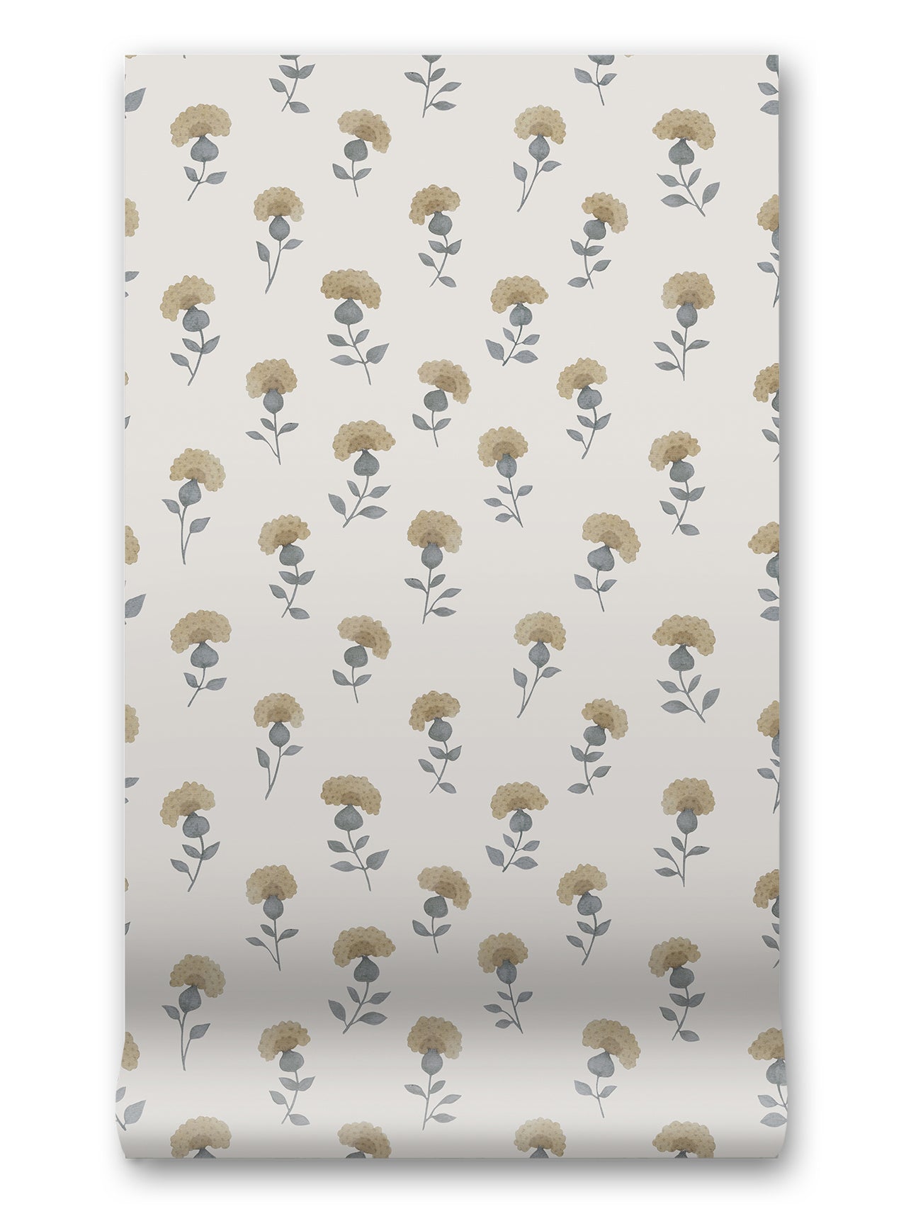 Gardenia Wallpaper in Overcast by Papier, third view