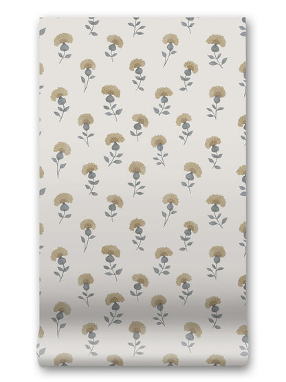 Gardenia Wallpaper in Overcast by Papier, third view