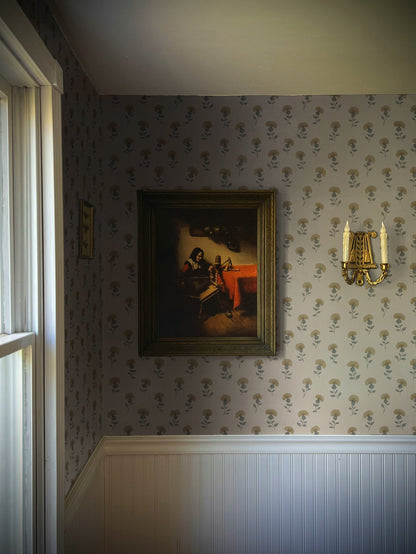 Loom Gardenia  Wallpaper in Overcast