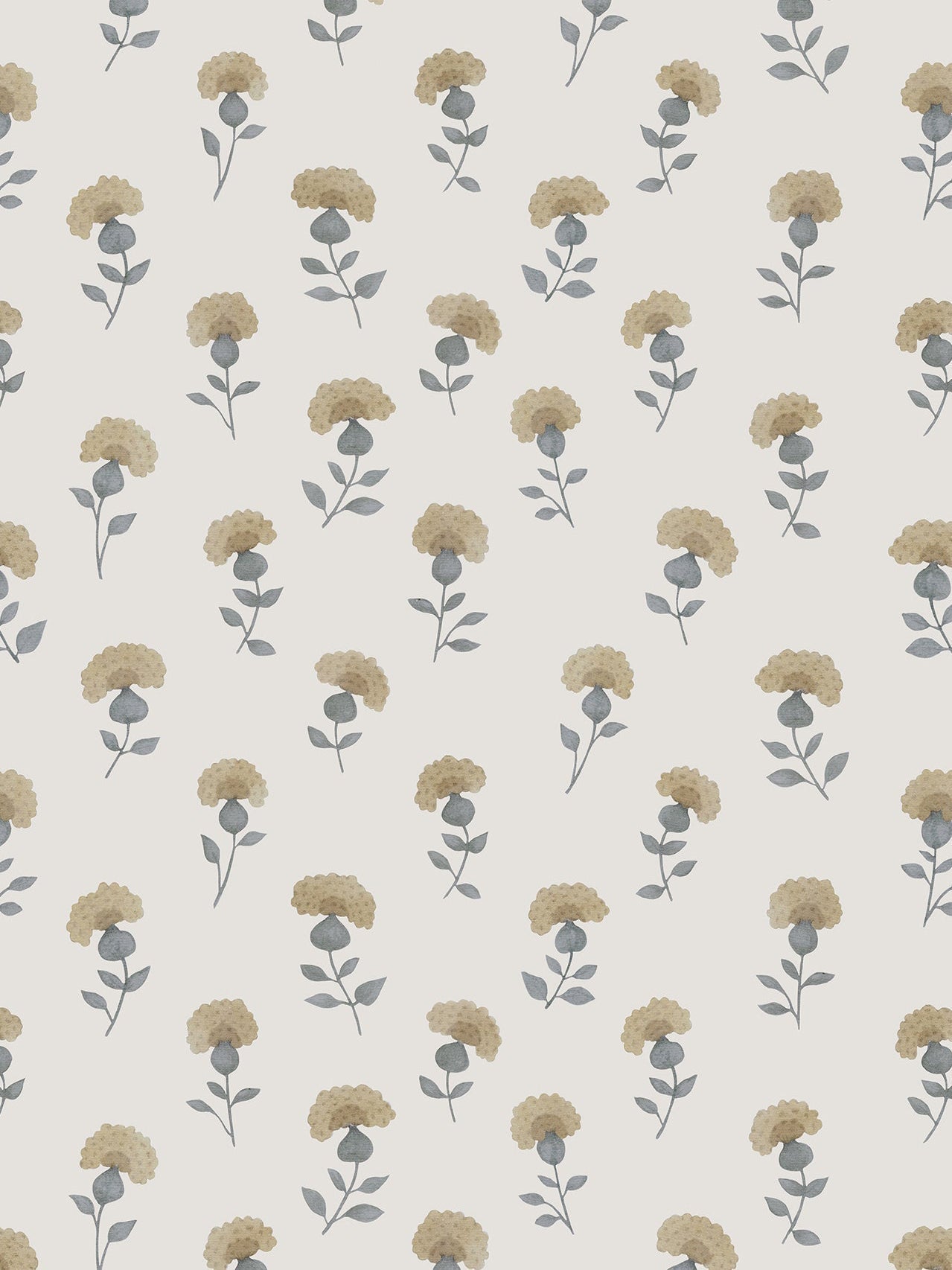 Gardenia Wallpaper in Overcast by Papier