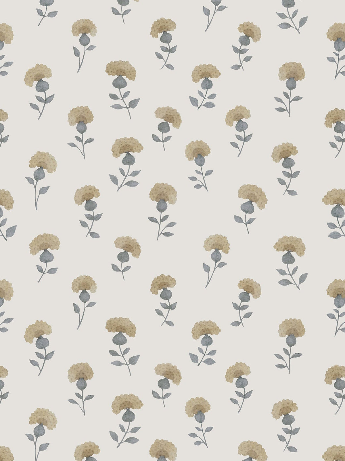 Gardenia Wallpaper in Overcast by Papier